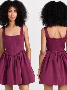 Staud Landscape Dress in Syrah